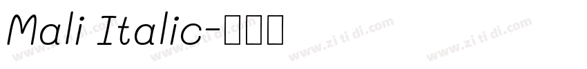 Mali Italic字体转换